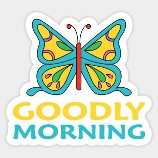 Goodly morning Butterfly Sticker